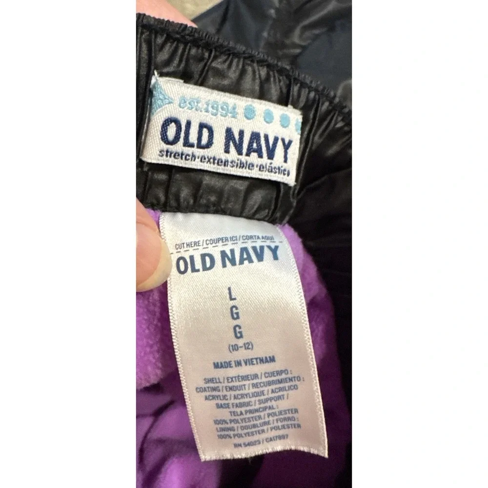 Old Navy Fleece Lined Black Pants Youth‎ Girls Size Large 10-12
